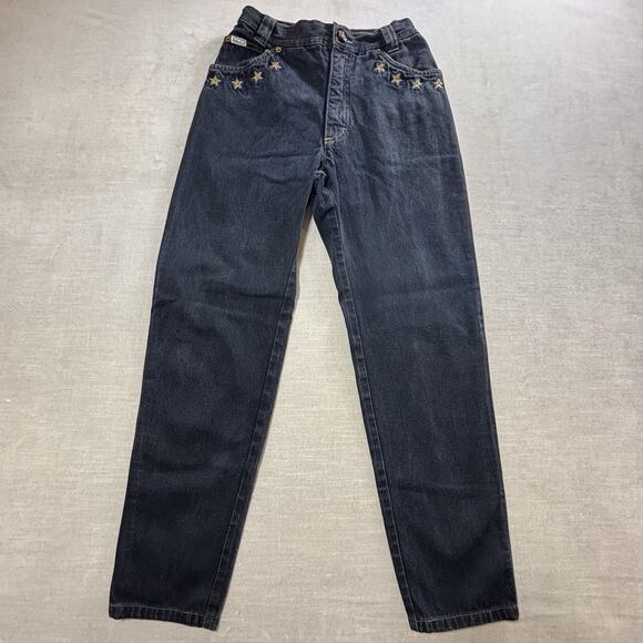 Vintage ESCADA by Margaretha Ley High Rise Jeans 80s Anchor Stars Nautical Sz 34 - Picture 3 of 15